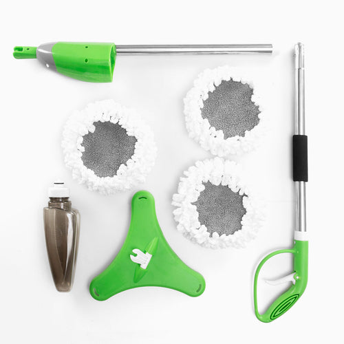 Triple Dust-Mop with Spray