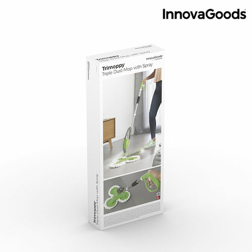 Triple Dust-Mop with Spray